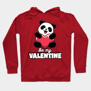 Be My Valentine Cute Panda Hoodie